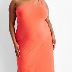 Future Collective by Gabriella Karefa Johnson Asymmetrical Dress - Red/Orange 3X